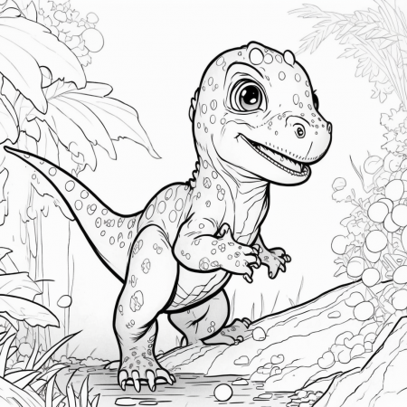 omalovánky baby dinosaurus 3